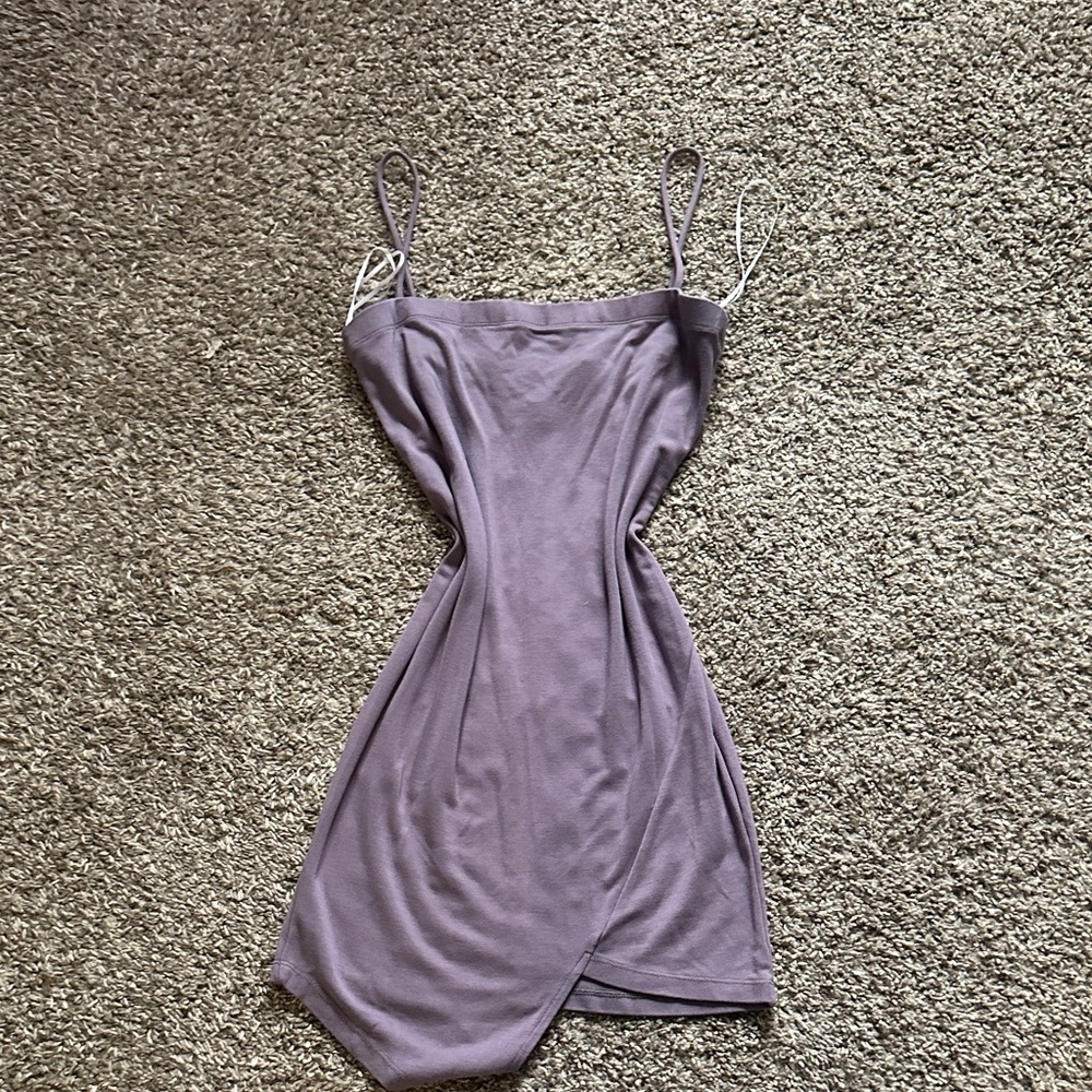 Windsor Lavender Mini Dress with Spaghetti Straps